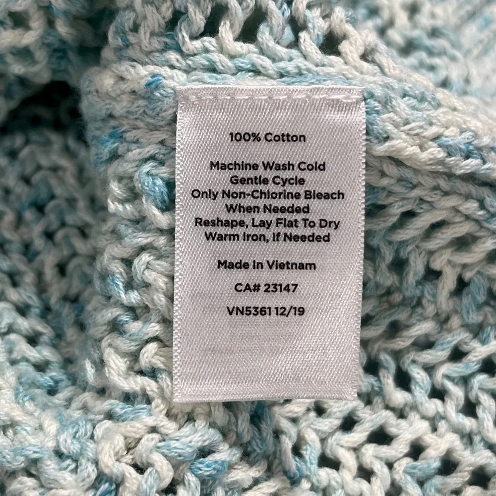 Talbots Coastal Mature‎ Open Knit Scoop Neck Pullover Sweater Womens 1x Beachy
